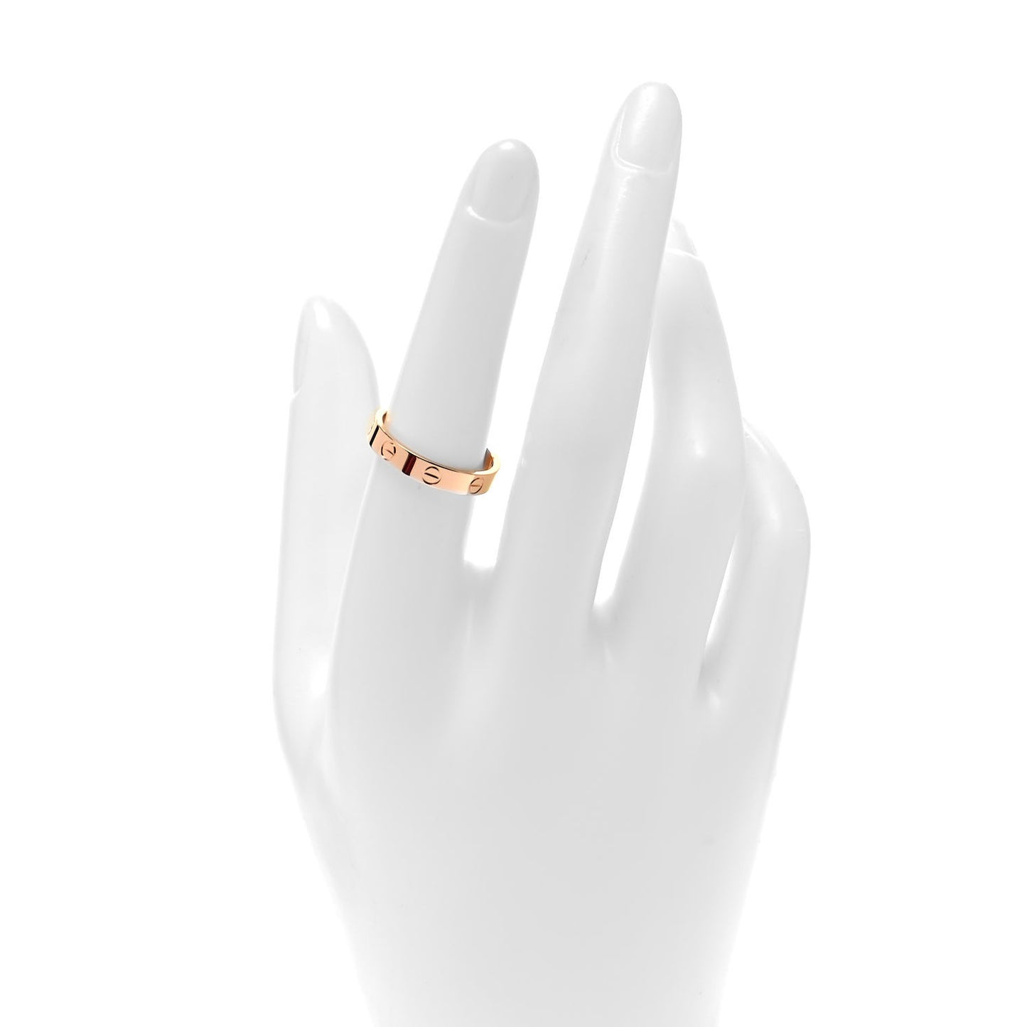 18K Pink Gold 3.5mm LOVE Wedding Band Ring 55 7.25