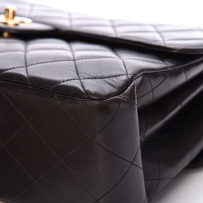 Chanel Lambskin Quilted Jumbo Double Sided Flap Black 10 of 21