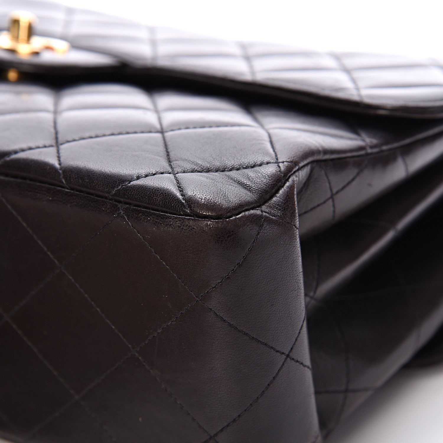 Chanel Lambskin Quilted Jumbo Double Sided Flap Black 10 of 21