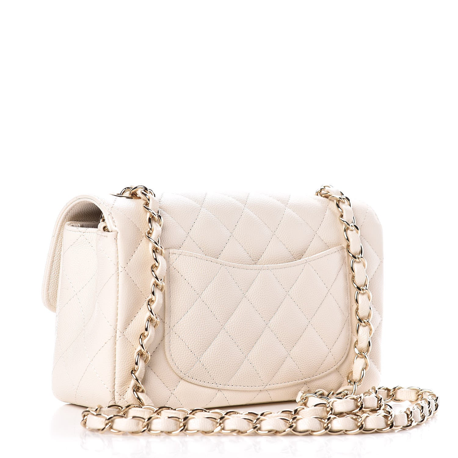 Chanel Caviar Quilted Mini Rectangular Flap White 3 of 10