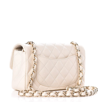 Chanel Caviar Quilted Mini Rectangular Flap White 3 of 10
