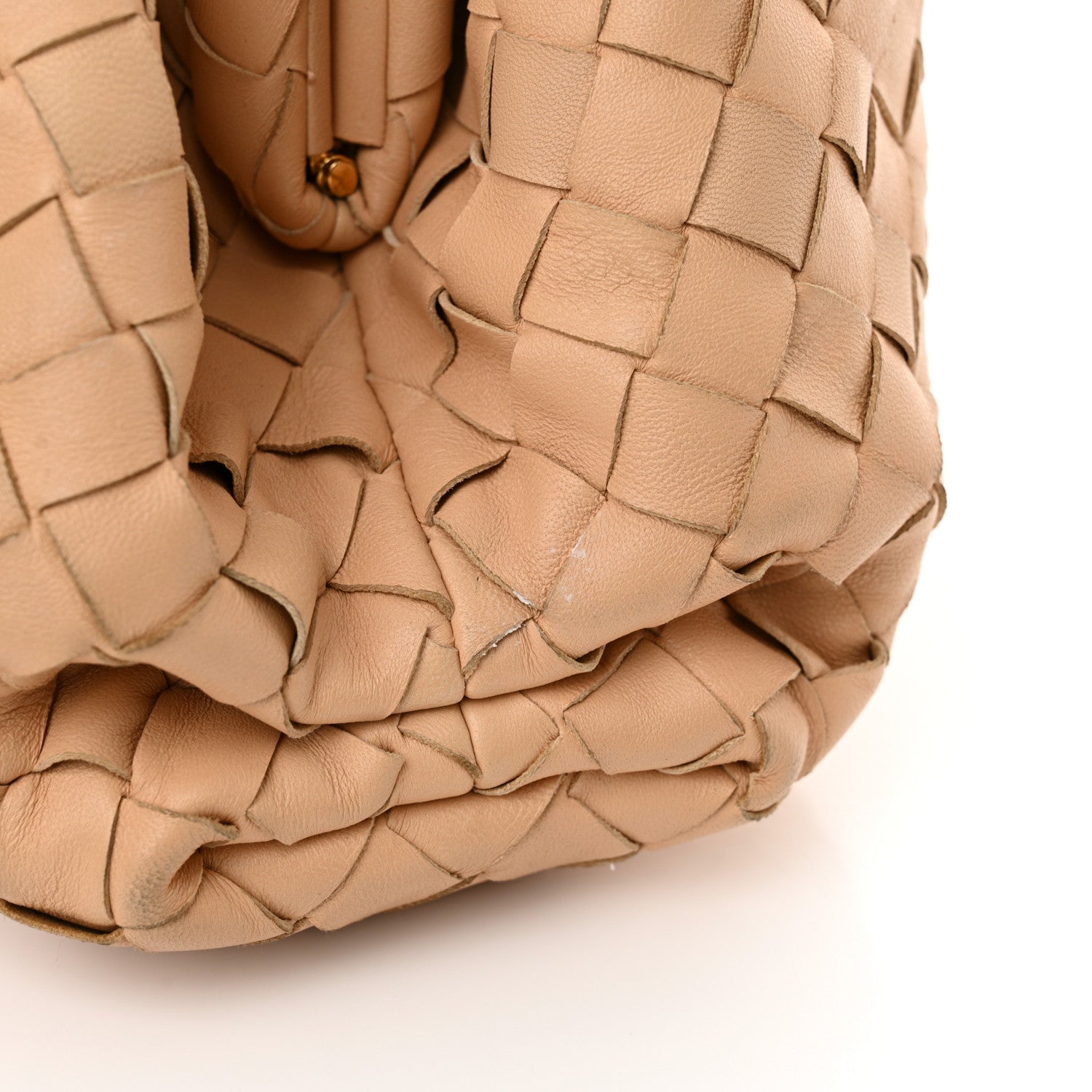Bottega Veneta Nappa Maxi Intrecciato The Pouch Oversized Clutch Almond 17 of 18