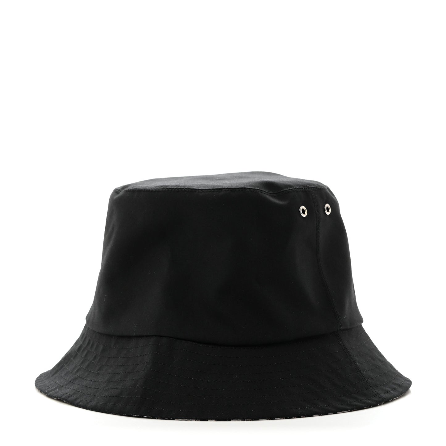 CHRISTIAN DIOR Polyester Cotton Oblique Teddy-D Brim Bucket Hat 58 Black