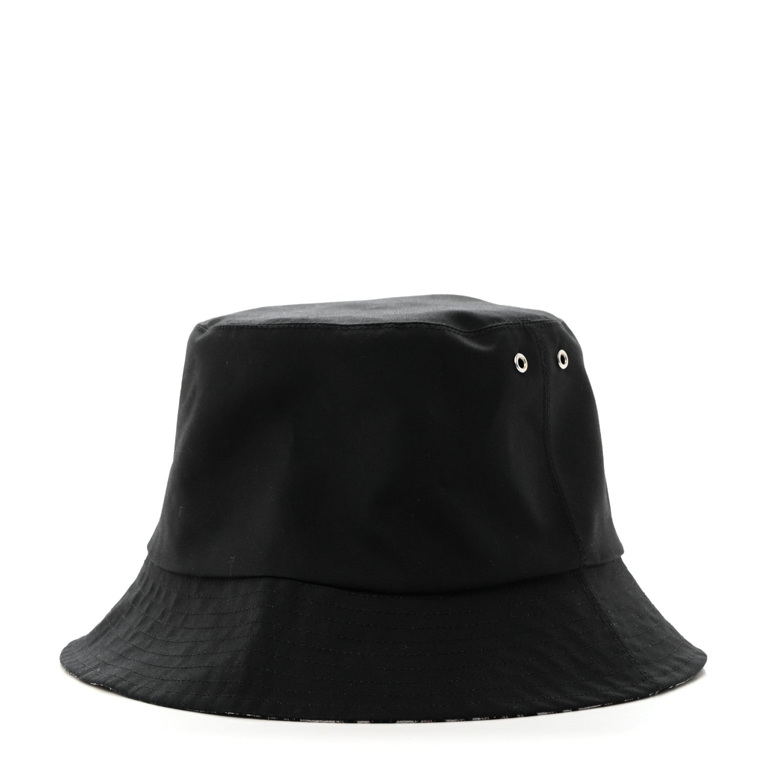 Christian Dior CHRISTIAN DIOR Polyester Cotton Oblique Teddy-D Brim Bucket Hat 58 Black 1 of 8