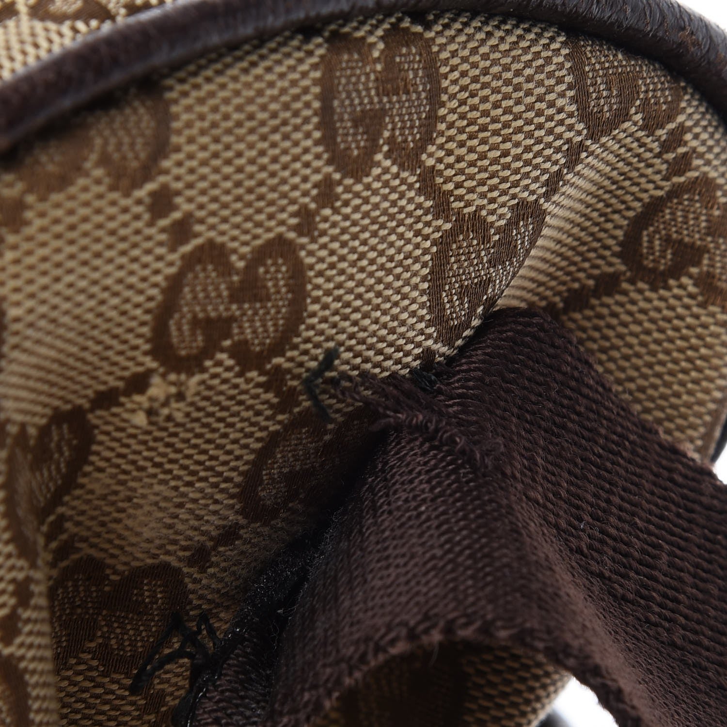 Gucci Monogram Natural Pigskin Large Diaper Bag Beige Ebony Cocoa Dark Chocolate 11 of 14