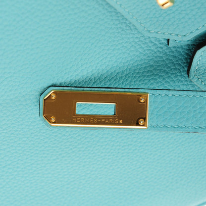 Hermes Togo Birkin 35 Bleu Atoll 9 of 23