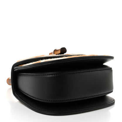 Gucci Calfskin Pony Hair Giraffe Print Mini Bamboo 1947 Top Handle Bag Beige Black Multicolor 4 of 11