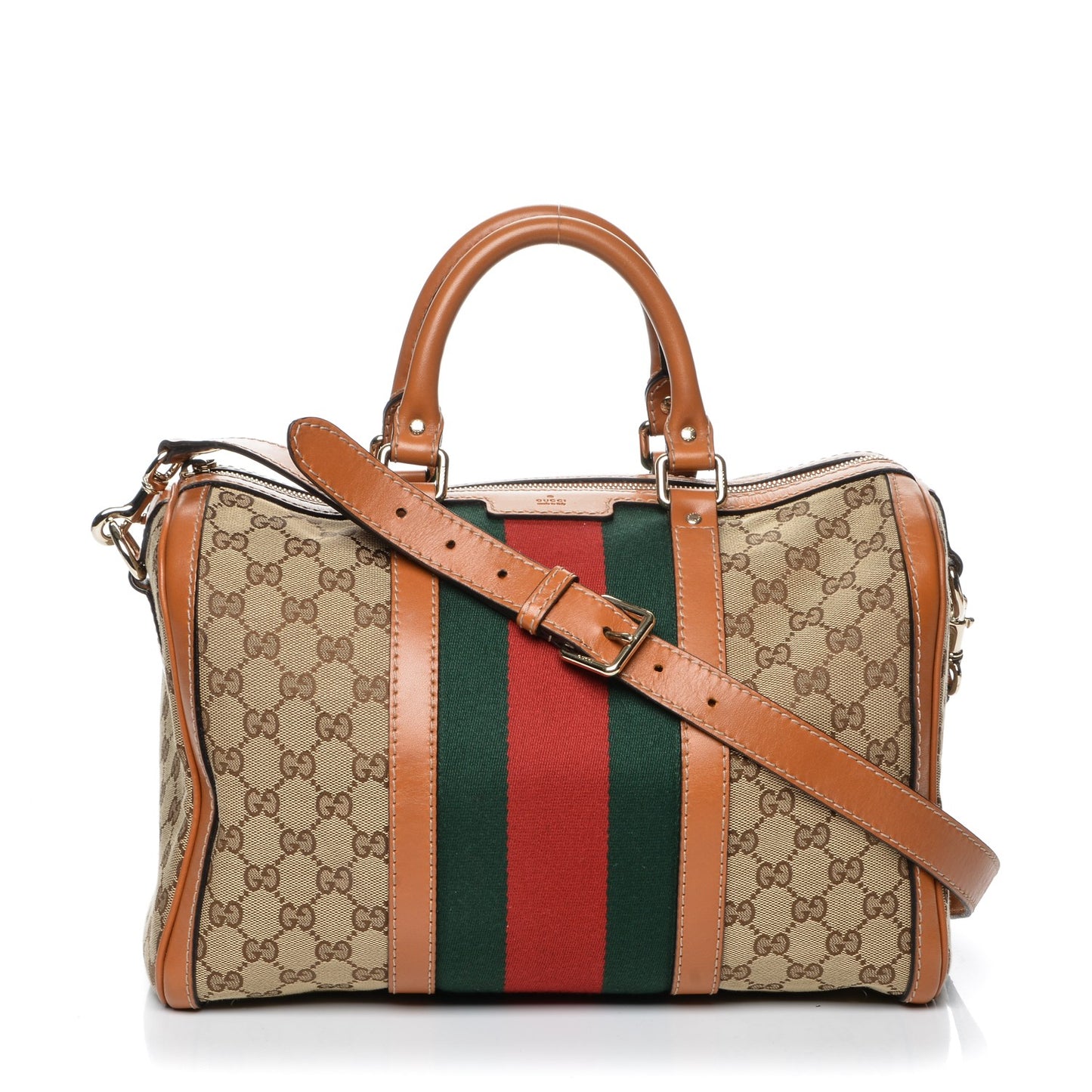 Monogram Vintage Web Medium Boston Tobacco