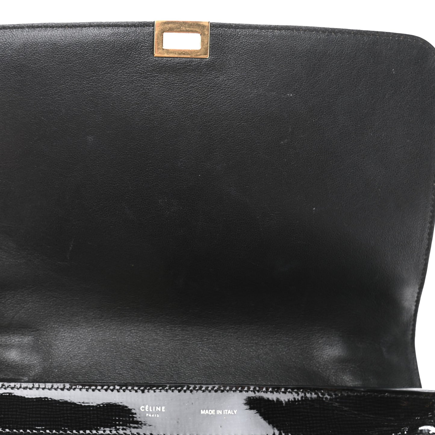 Patent Suede Medium Trapeze Black