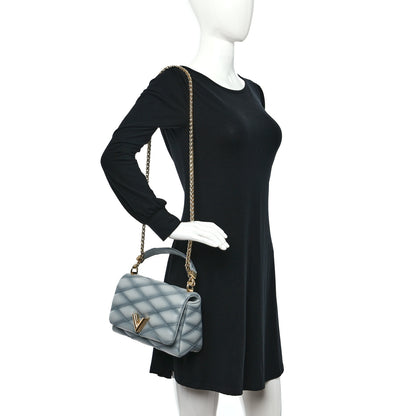 Louis Vuitton Lambskin Malletage GO-14 MM Ecume 2 of 9
