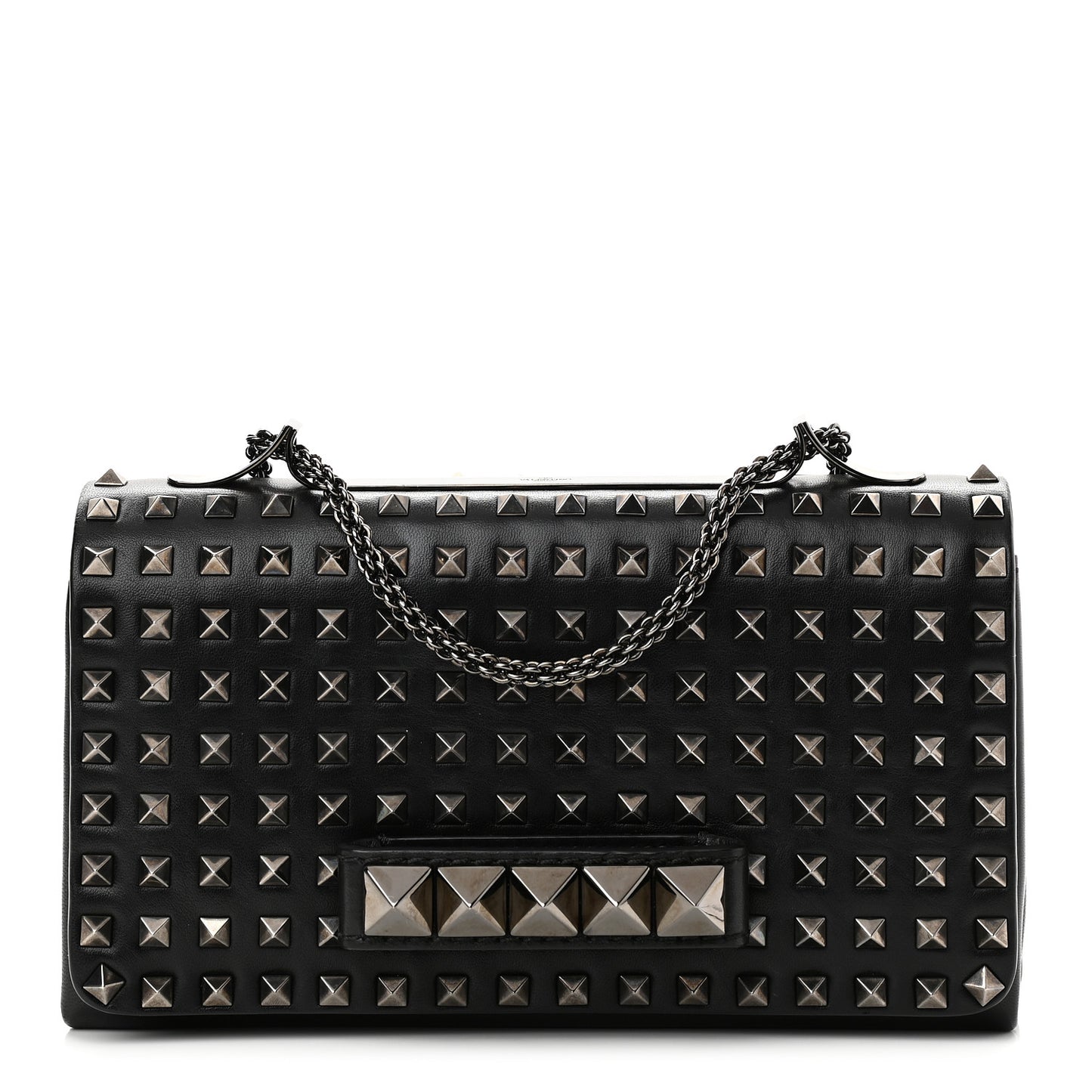 Vitello Rockstud All Over Va Va Voom Flap Bag Black