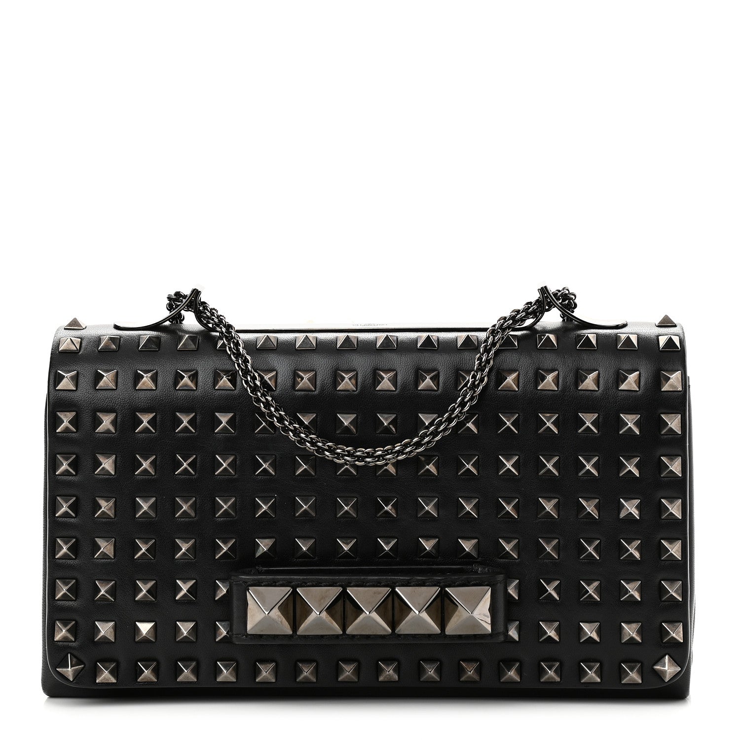 Valentino Garavani Vitello Rockstud All Over Va Va Voom Flap Bag Black 1 of 8