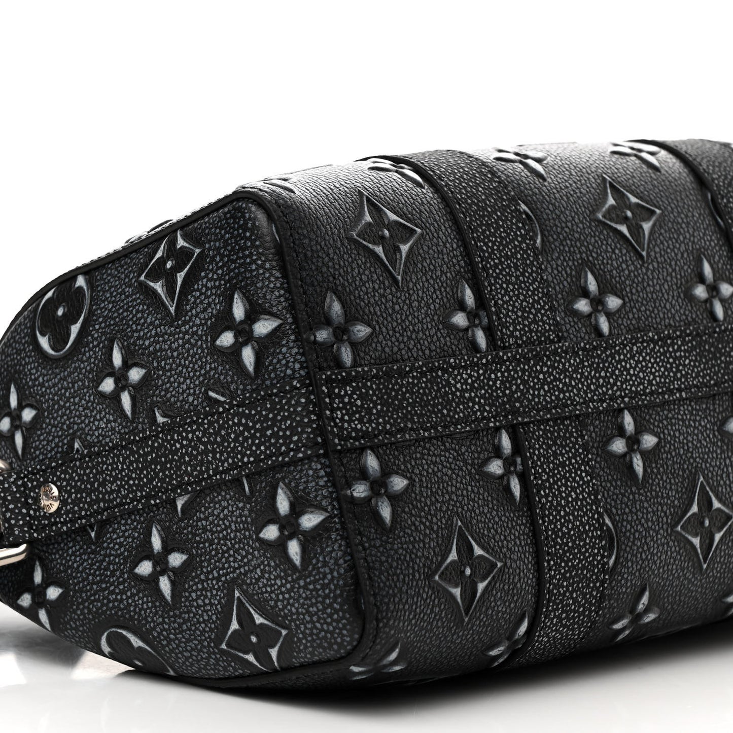 Calfskin Debossed Monogram Versailles City Keepall Charcoal