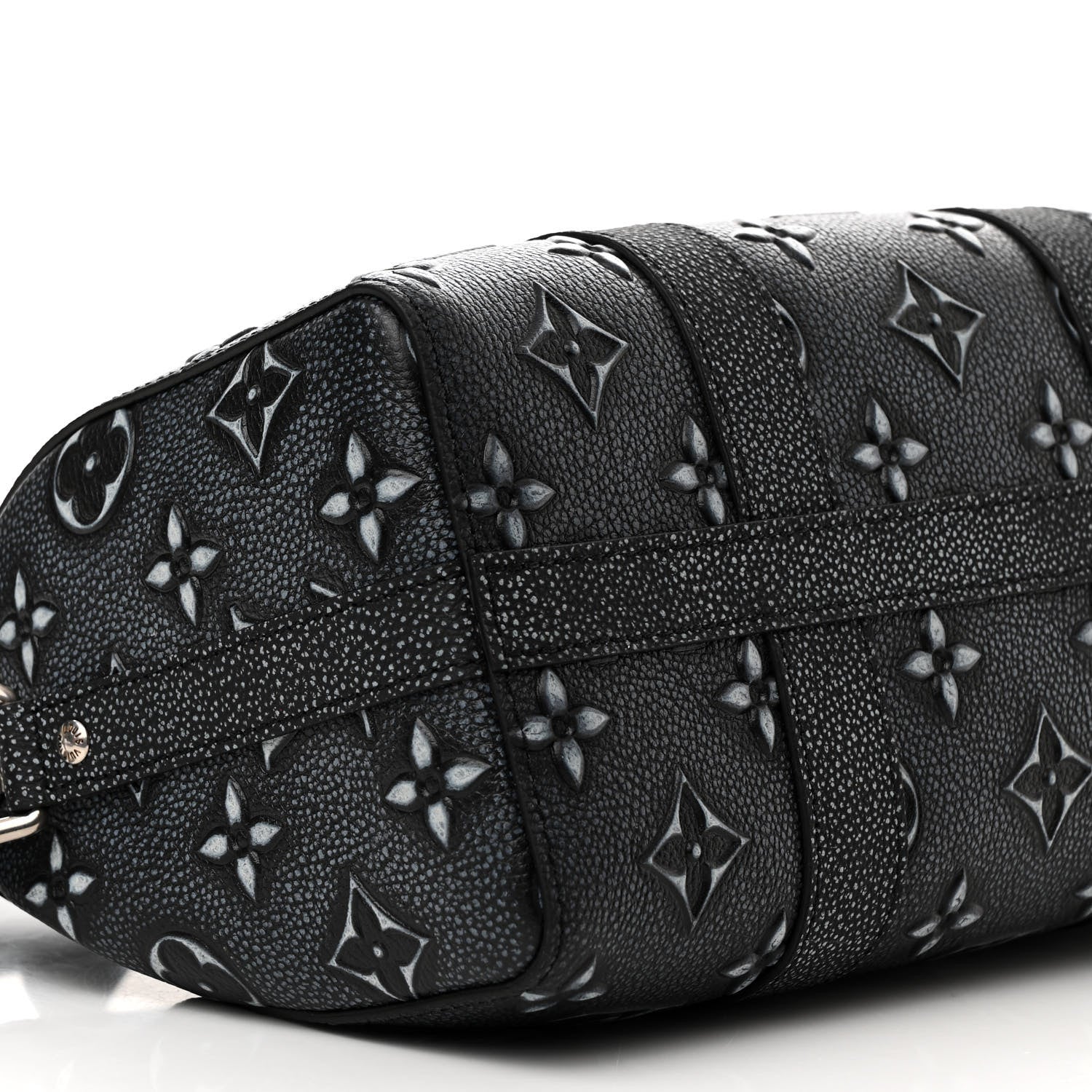 Louis Vuitton Calfskin Debossed Monogram Versailles City Keepall Charcoal 8 of 11