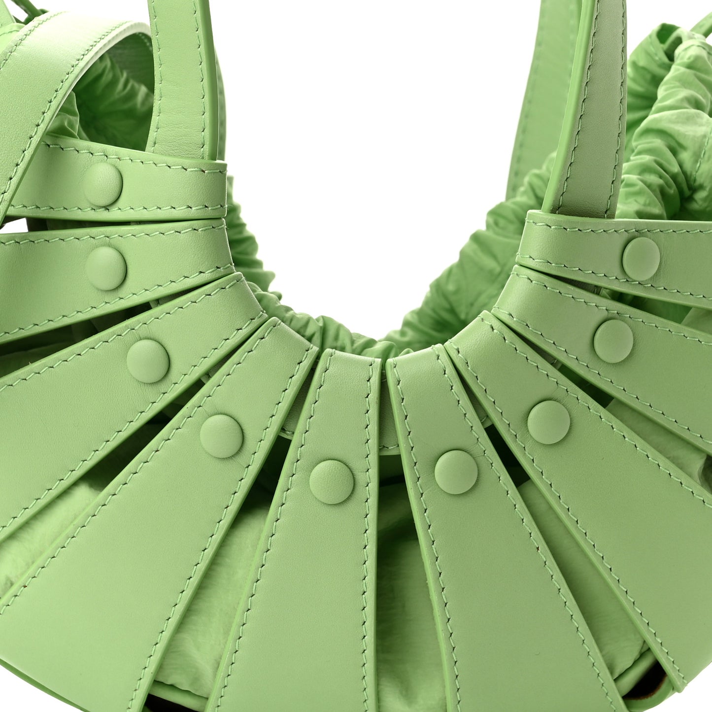 French Calfskin Small Shell Pistachio