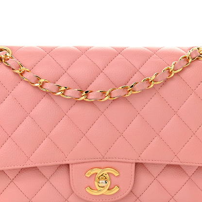 Chanel Caviar Quilted Medium Double Flap Pink 9 of 17