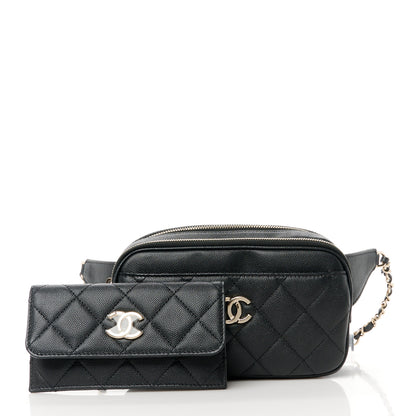 Chanel Caviar Quilted Waist Bag With Pouch Black 3 of 13