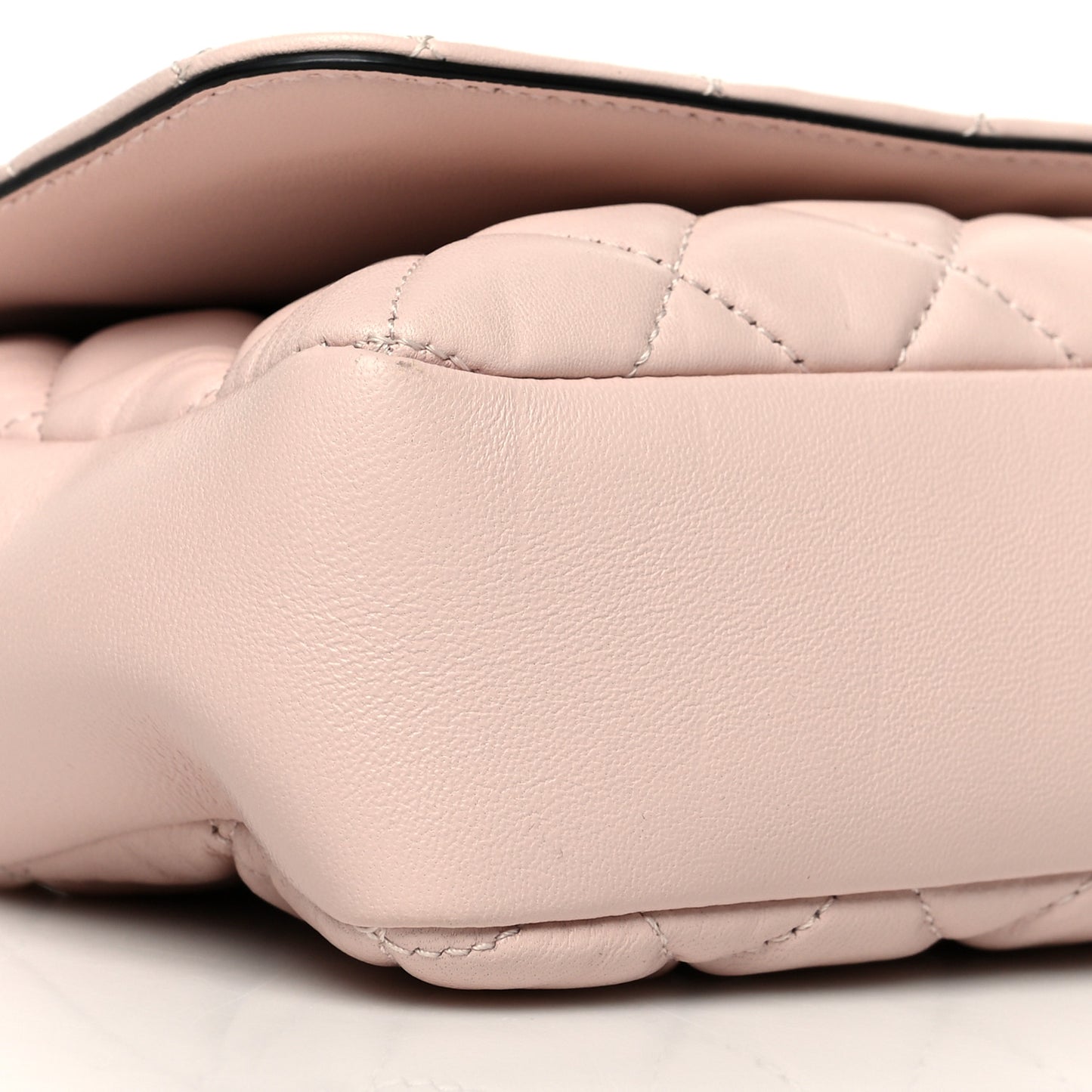 Nappa Quilted Small Medusa Chain Crossbody Light Pink