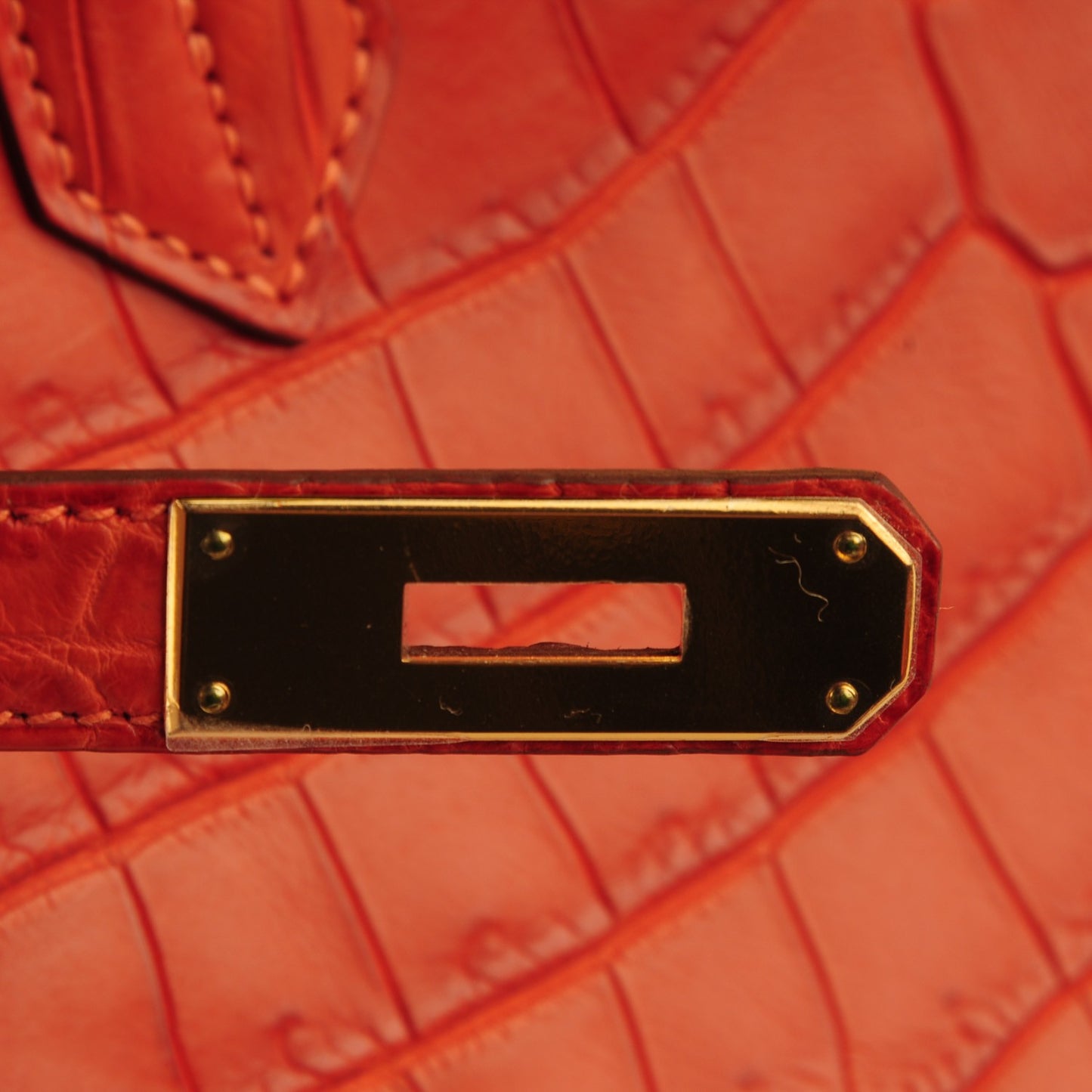 Matte Niloticus Crocodile Birkin 35 Orange