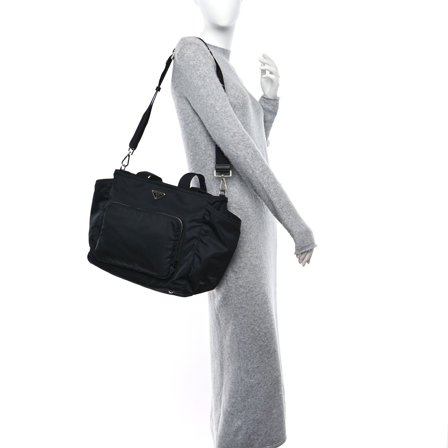 Prada Tessuto Nylon Vela Diaper Bag Black 2 of 10