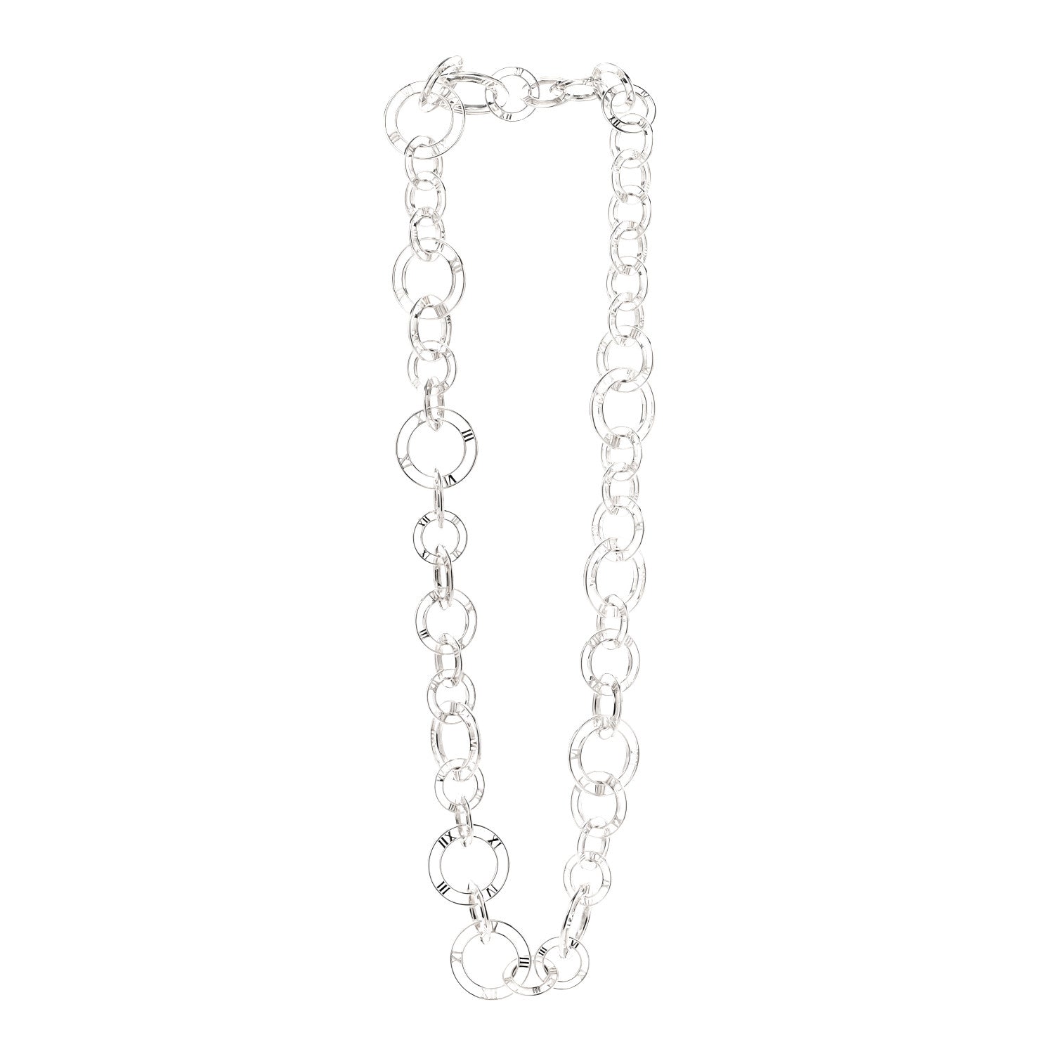 Tiffany Sterling Silver Atlas Graduating Link Necklace 3 of 6