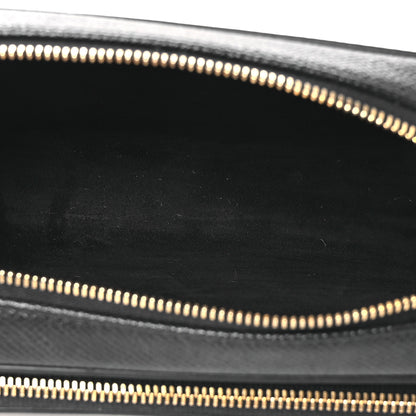 Christian Dior Grained Calfskin Caro Double Pouch Black 5 of 12