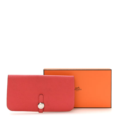 Hermes Togo Dogon Recto Verso Wallet Rouge Pivoine 8 of 9