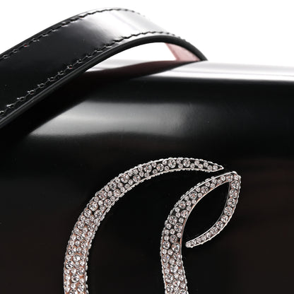 Christian Louboutin Patent Calfskin Strass Small Loubi54 Crossbody Clutch Black 7 of 9