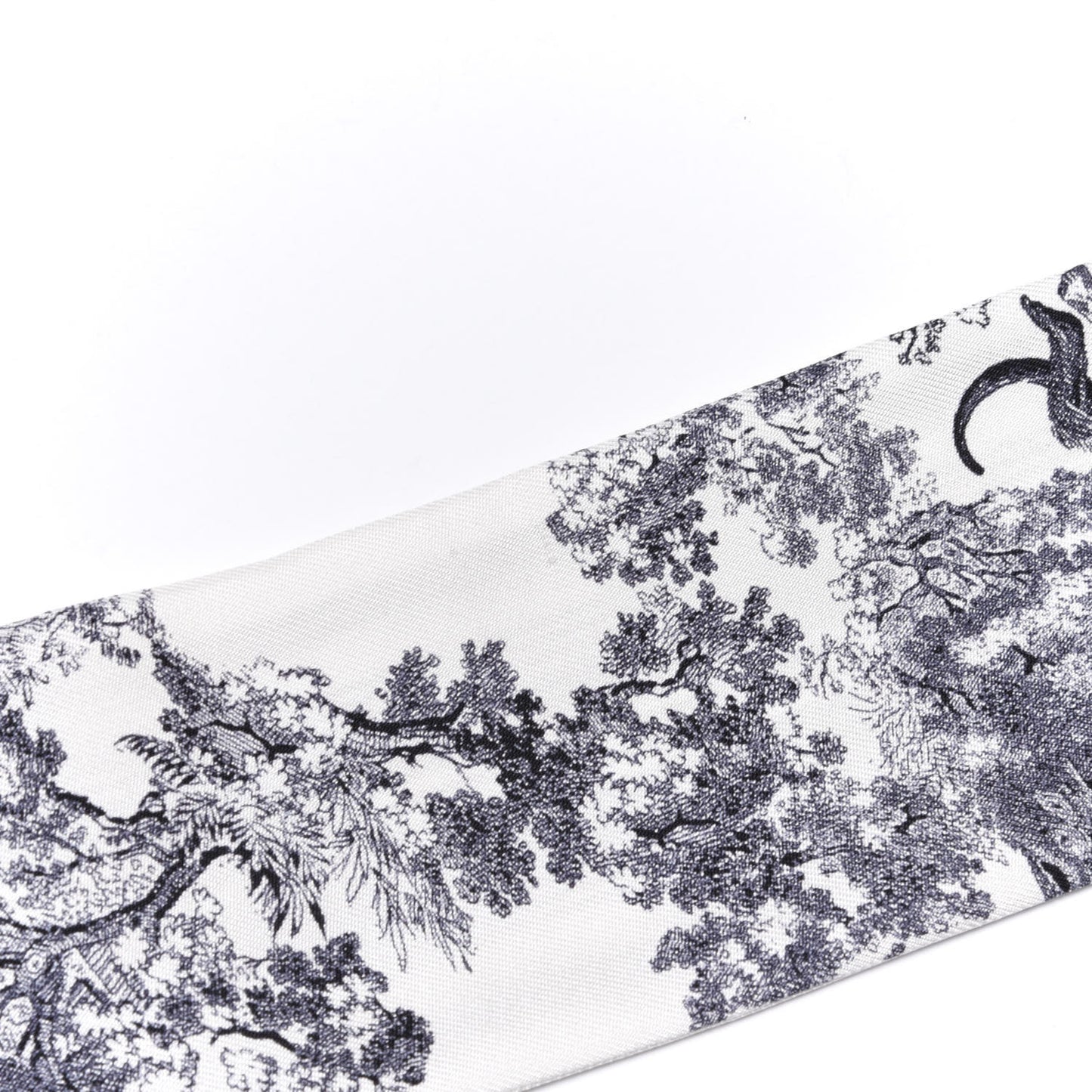 Silk Toile De Jouy Mitzah Scarf Navy Blue