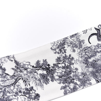 Christian Dior Silk Toile De Jouy Mitzah Scarf Navy Blue 6 of 6