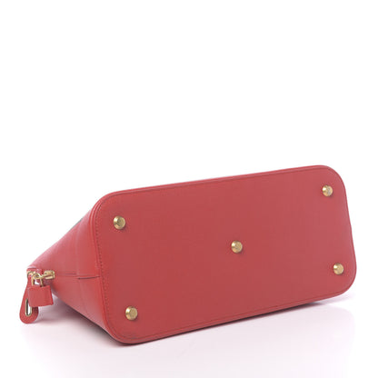 Balenciaga Signature Grained Calfskin Logo M Ville Top Handle Bag Rouge Coquelicot Black 4 of 19