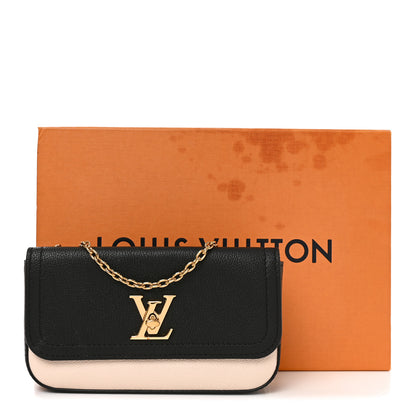 Louis Vuitton Calfskin Lockme Phone Chain Pouch Vanille Black 10 of 10