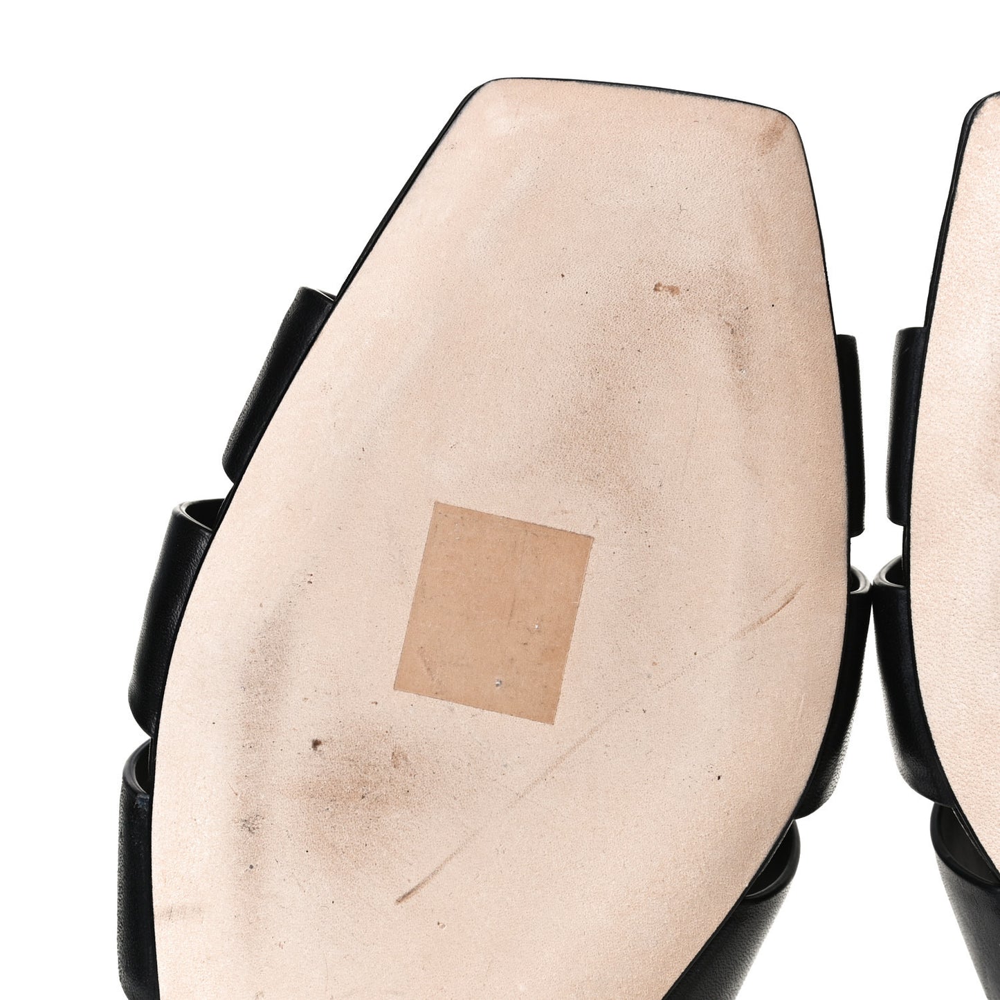 Calfskin Nu Pied 05 Slide Sandals 38 Black