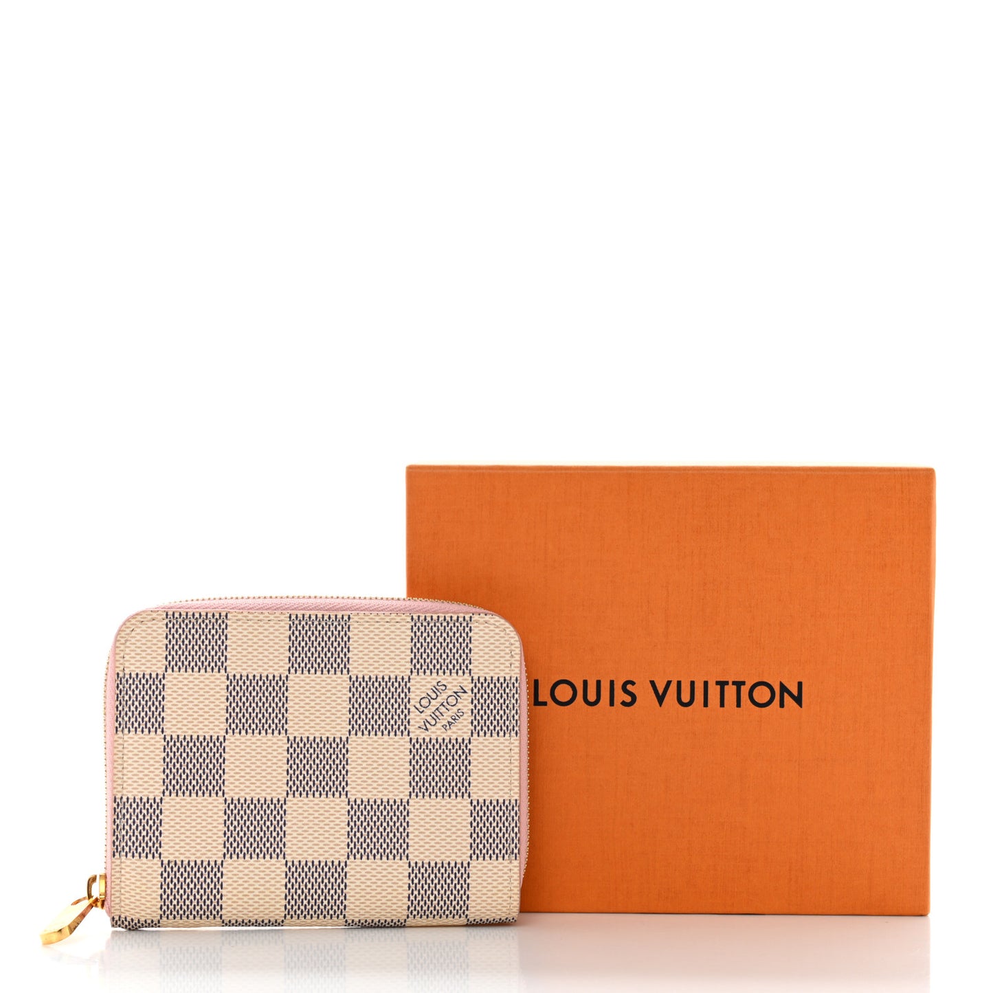 Damier Azur Zippy Coin Purse Rose Ballerine