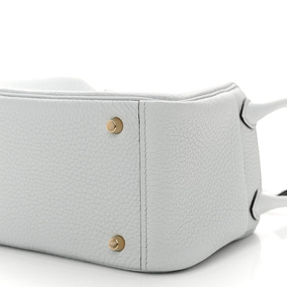 Hermes Taurillon Clemence Mini Lindy 20 Bleu Pale 10 of 10
