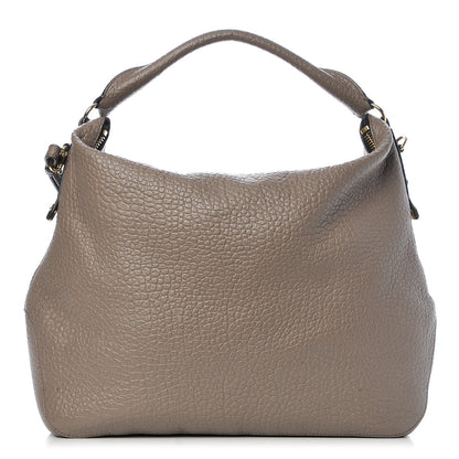 Burberry Signature Grain Calfskin Medium Hobo Pale Taupe 1 of 11