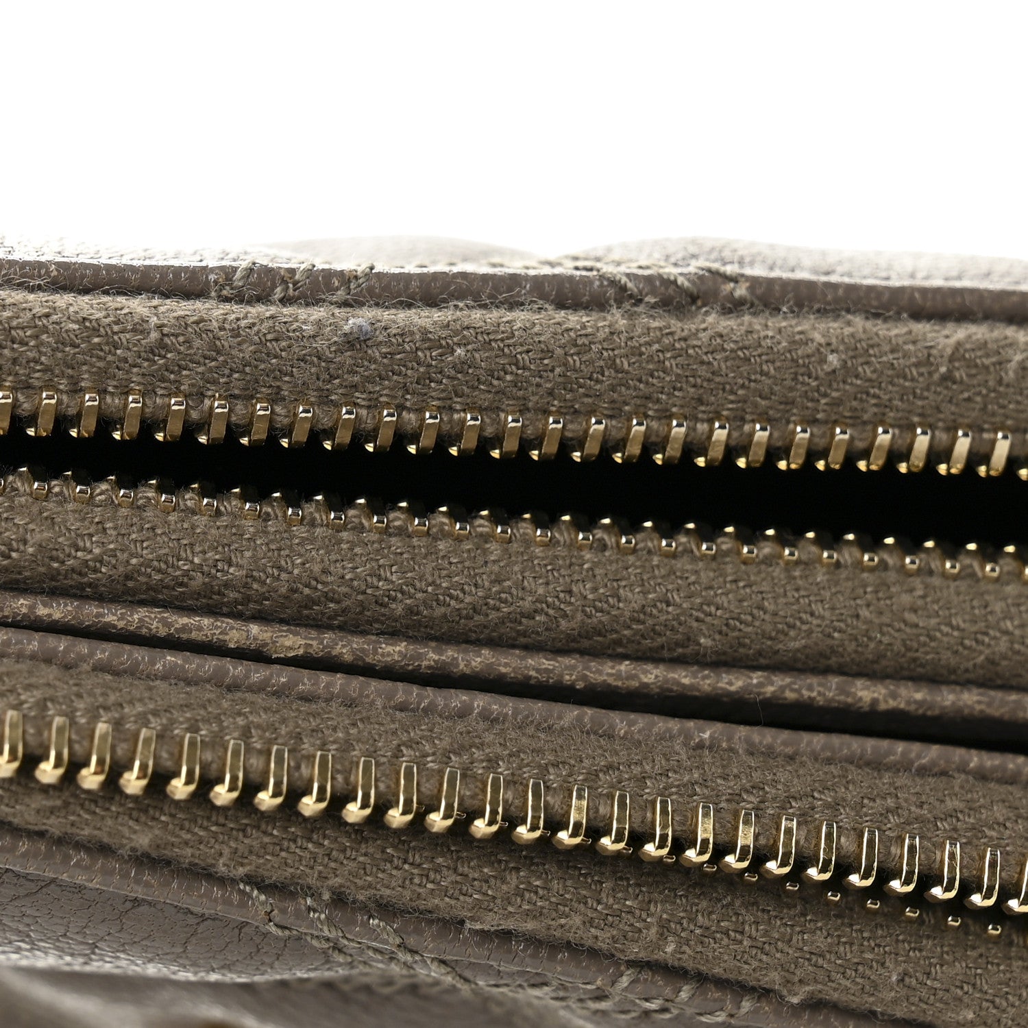 Saint Laurent Grained Lambskin Quilted Mini Becky Double Zip Bag Taupe 13 of 14