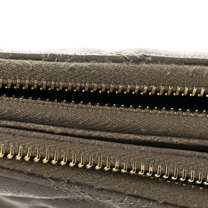 Saint Laurent Grained Lambskin Quilted Mini Becky Double Zip Bag Taupe 13 of 14