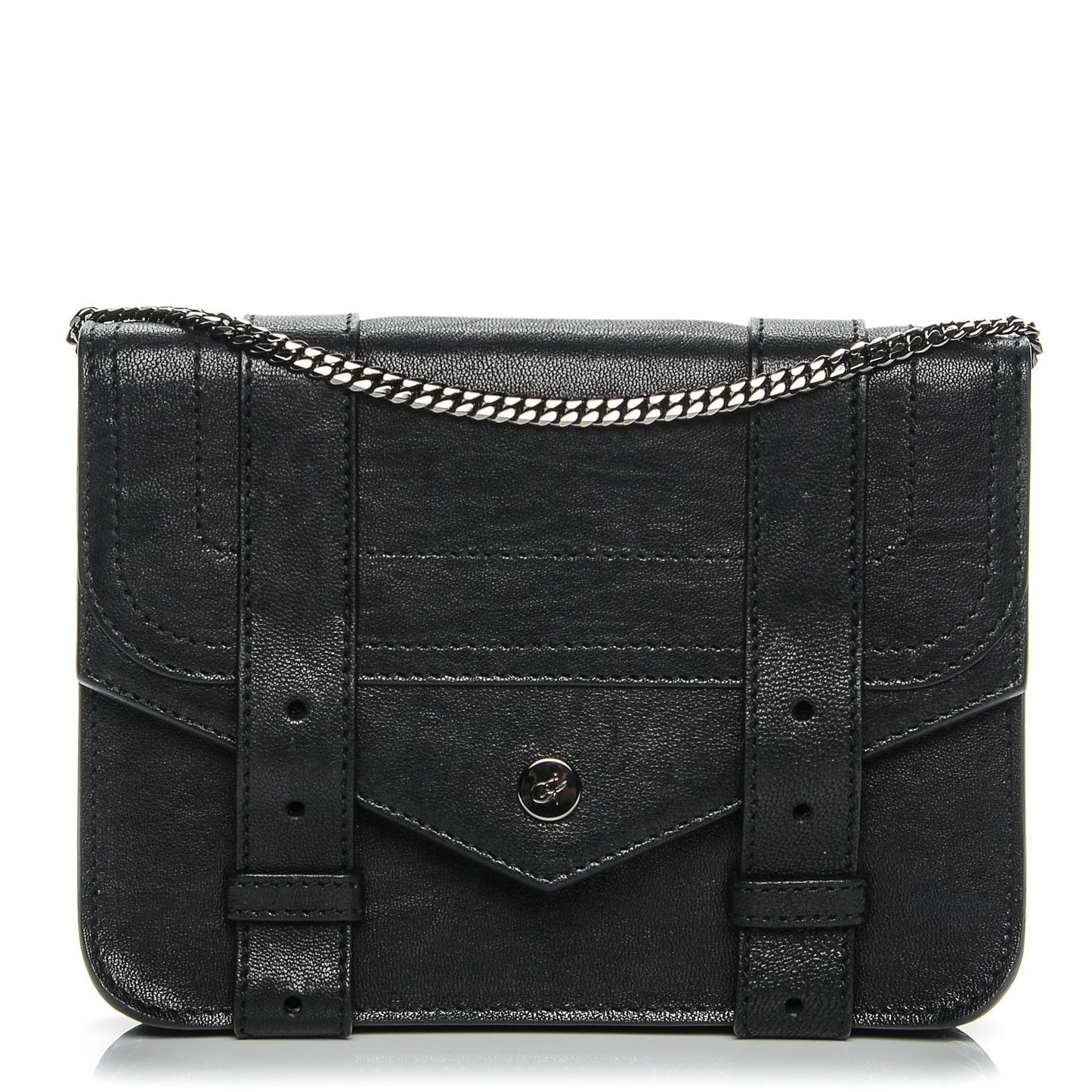 Lambskin PS1 Large Chain Wallet Black