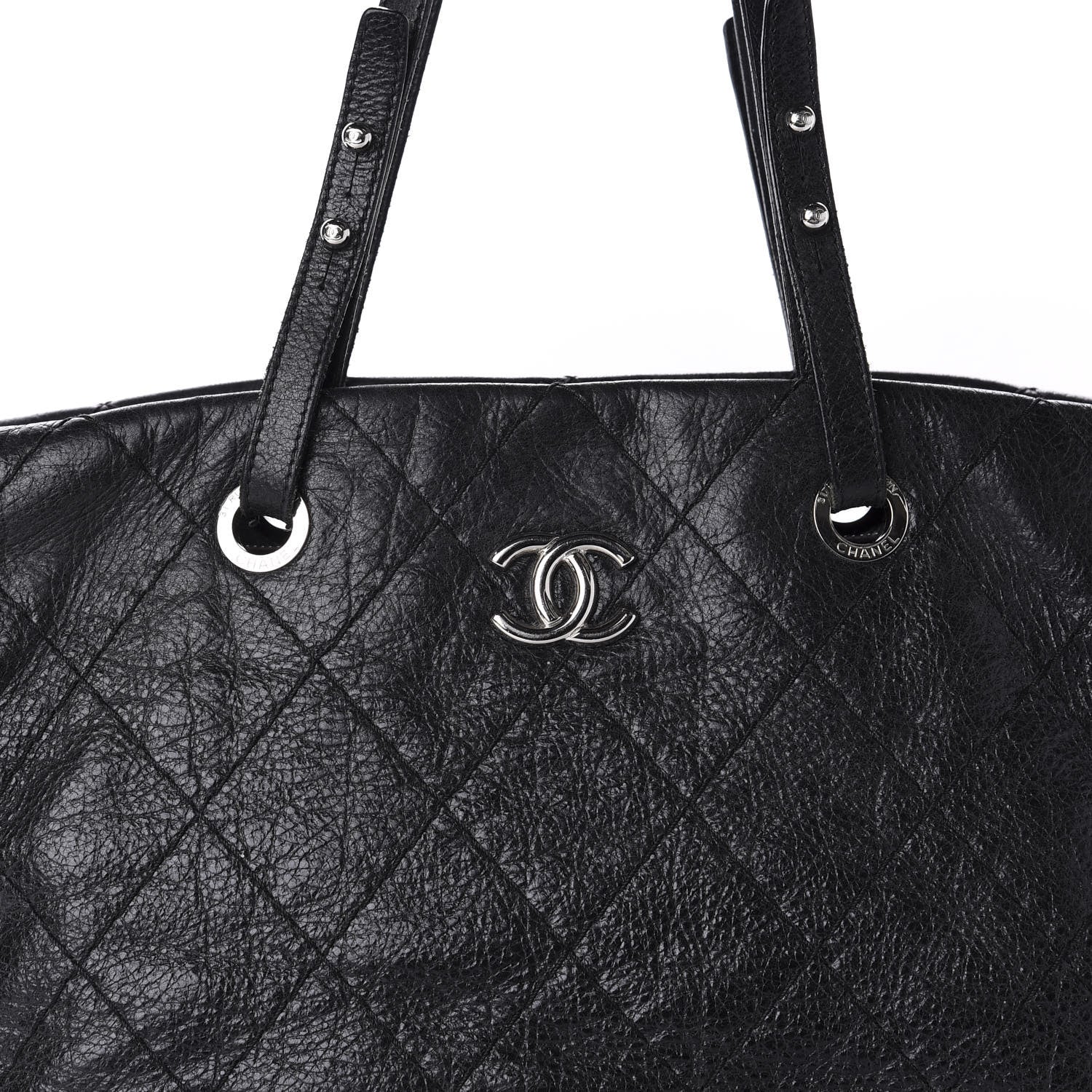 Chanel Glazed Calfskin Large On The Road Tote Black 14 of 14