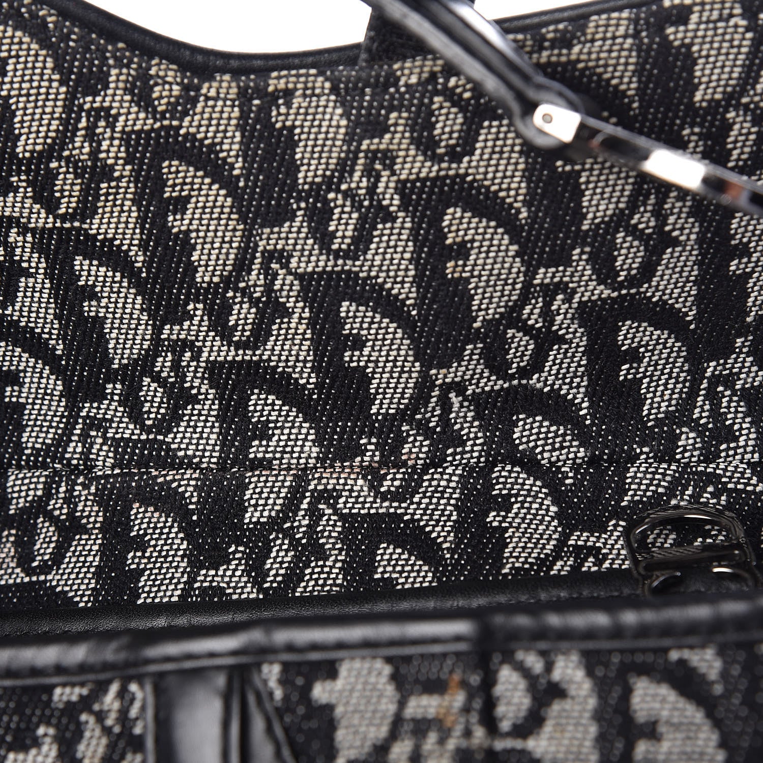 Christian Dior Monogram Saddle Bag Black 9 of 10