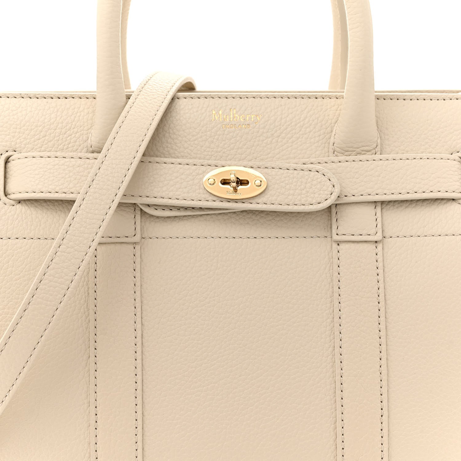 Mulberry Small Classic Grain Mini Zipped Bayswater Chalk 7 of 10