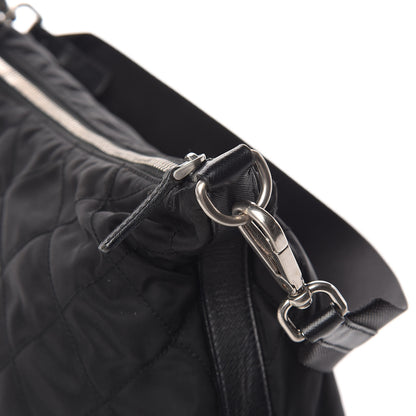 Prada Nylon Tessuto Impuntu Quilted Shoulder Bag Black 8 of 11