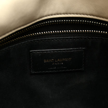Saint Laurent Lambskin Quilted Small Loulou Puffer Monogram Chain Satchel Crema Soft 6 of 13