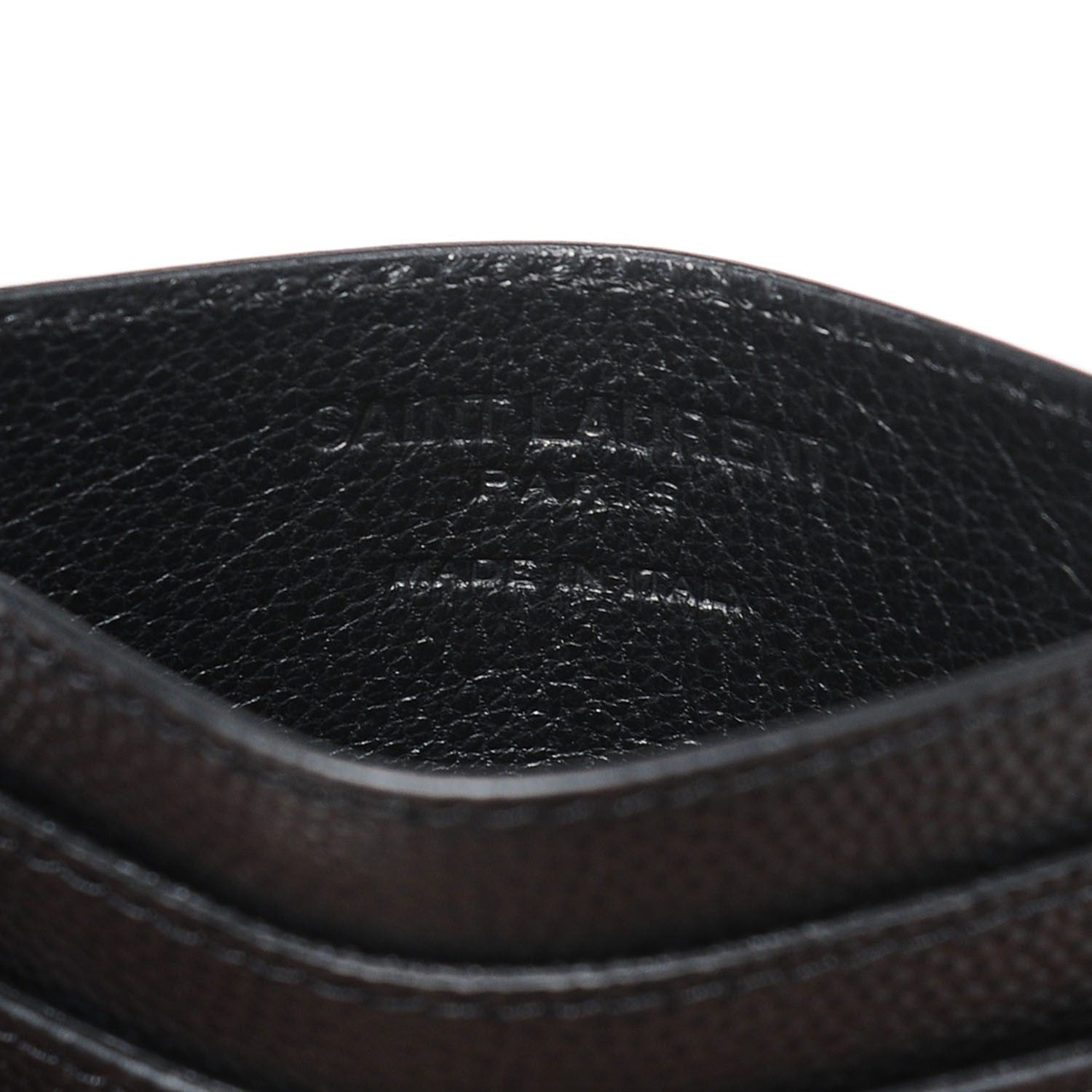Saint Laurent Grain De Poudre Card Case Black 5 of 7