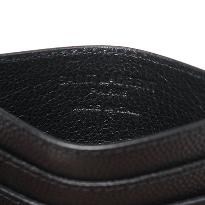 Saint Laurent Grain De Poudre Card Case Black 5 of 7