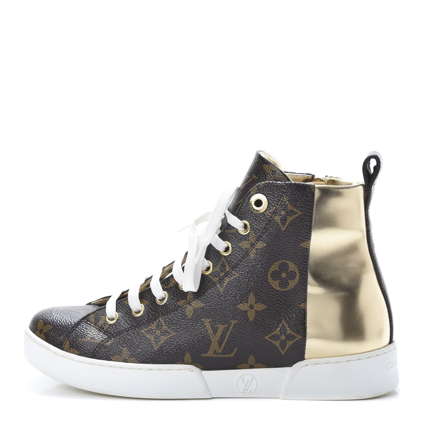 Patent Monogram Stellar Sneaker Boots 35.5 Gold