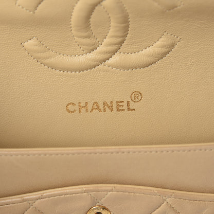 Chanel Lambskin Quilted Medium Double Flap Beige 6 of 16
