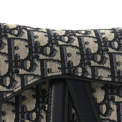 Christian Dior Oblique Mini Saddle Bag Blue 8 of 10