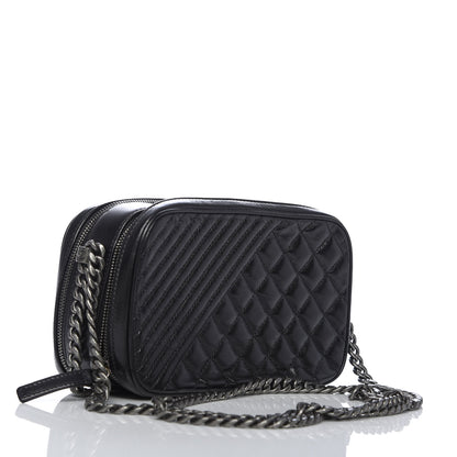 Chanel Lambskin Quilted Small Coco Boy Camera Case Black 3 of 11